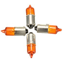 4pcs 12V 23w Motorcycle Turn Singal Indicator Bulb BA9S Base Mini Amber Halogen Lights
