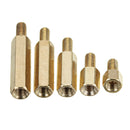 Suleve M3BH4 100Pcs M3 Male-Female Brass Hex Standoffs Support Spacer Pillar Screw for PCB Board