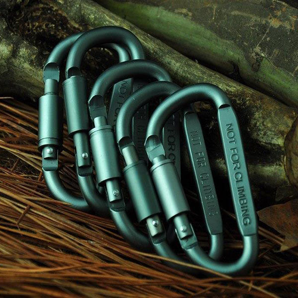 1Pcs Outdoor D Shape Carabiner Bottle Hanging Buckle Hook Keychain Screw Lock Aluminum Alloy