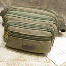 5-Layers Men Canvas Waist Bag Travel Funny Pack Practical Purse Bag Fashion