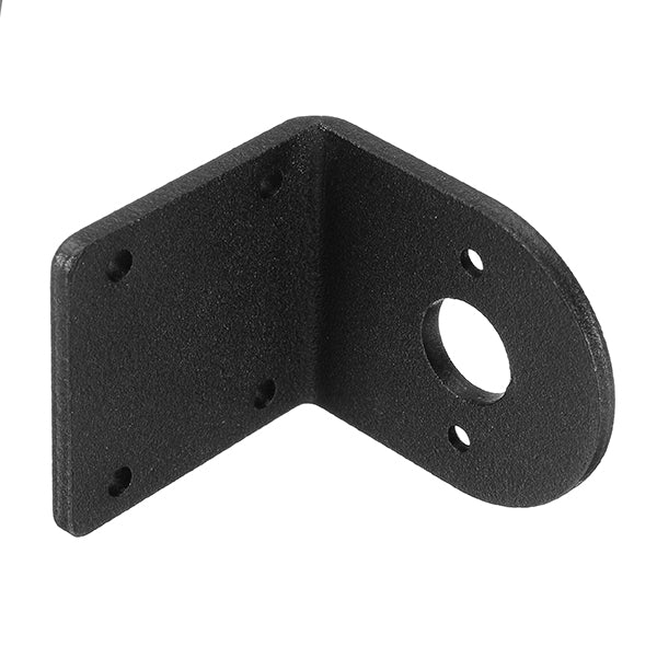 555 DC Motor Bracket Black L Shape Alloy Fixed Support Mounting Bracket