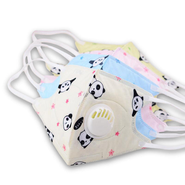 Honana 3PCS Cartoon Children PM2.5 Face Mask Kids Breath Valve Anti Haze Breathable Mask Anti Dust Mouth-muffle Respirator