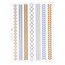 10 Sheets Waterproof Fashional Stamping Metal Tattoo Stickers Temporary Tattoos