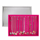 Velvet Necklace Curved Showcase Storage Holder Jewelry Display Tray