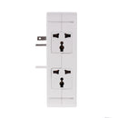 Socket S helf 8 Port Surge Protector Holder Tray Removable Wall Outlet 6 Electrical Outlet Extenders 2 USB Charging Ports Wall Plug Socket Power Strip