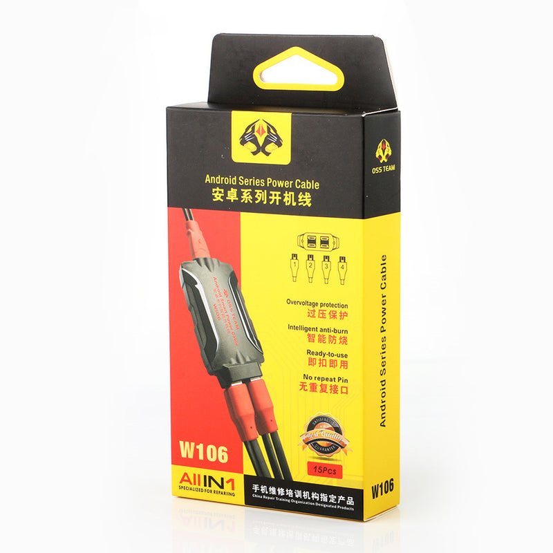 W106 Android Phones DC Power Supply Cable Phone Repair Test Wire for Samsung Huawei Xiaomi Power Cable Charging Wire Line