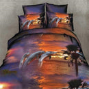 4PCS Bedclothes 3D Elegant Print Bedding Sets Quilt Duvet Covers Pillowcases Decor
