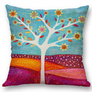 European Style Oil Painting Tree Cushion Cover Home Decor Throw Pillow Case