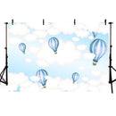 5x3FT 7x5FT 9x6FT Sky White Cloud Balloon Photography Backdrop Background Studio Prop - 0.9x1.5m