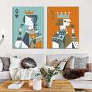 Miico Hand Painted Combination Decorative Paintings King And Queen Painting Wall Art For Home Decoration