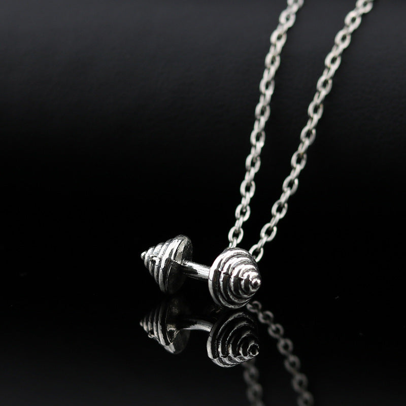 European Style Dumbbells Fitness  Instrument Shape Rock Unisex Necklace