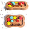 Wooden Paw Bone Shape Pet Dog Cat Feeding Toy Board Funny Training Board Pet Toys