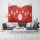 Loskii LWG4 Santa Print Wall Hanging Tapestry Art Christmas Tapestry Home Decor Christmas Decorations For Home