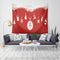 Loskii LWG4 Santa Print Wall Hanging Tapestry Art Christmas Tapestry Home Decor Christmas Decorations For Home