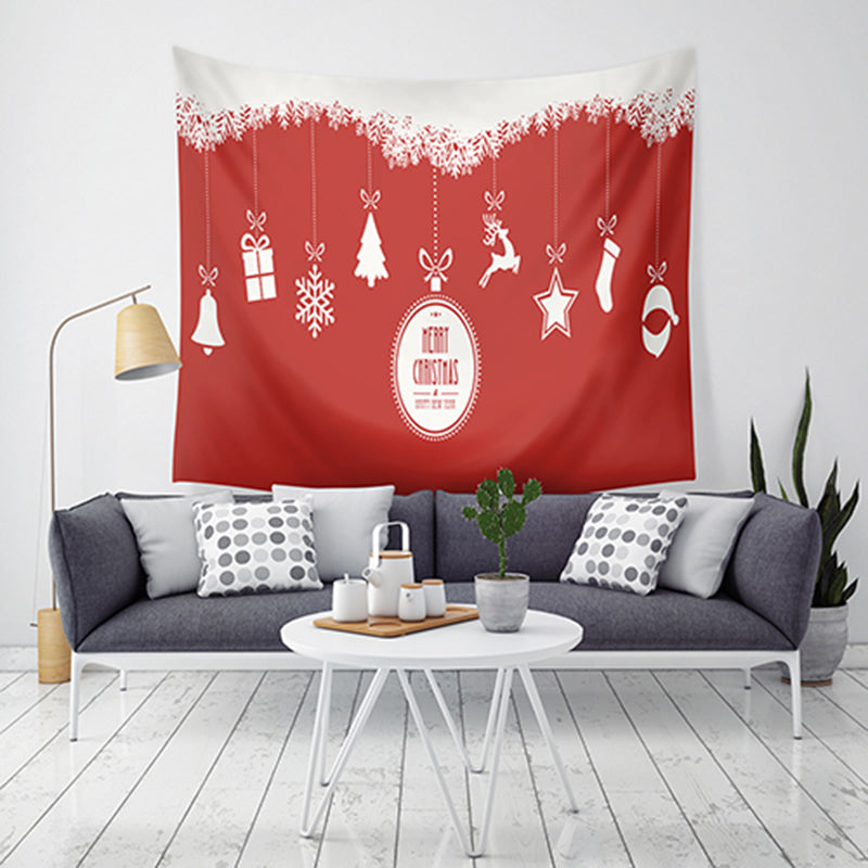 Loskii LWG4 Santa Print Wall Hanging Tapestry Art Christmas Tapestry Home Decor Christmas Decorations For Home