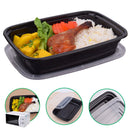 10Pcs 750ml Meal Prep Container Set Plastic Food Storage Reusable Lids Lunch Boxes
