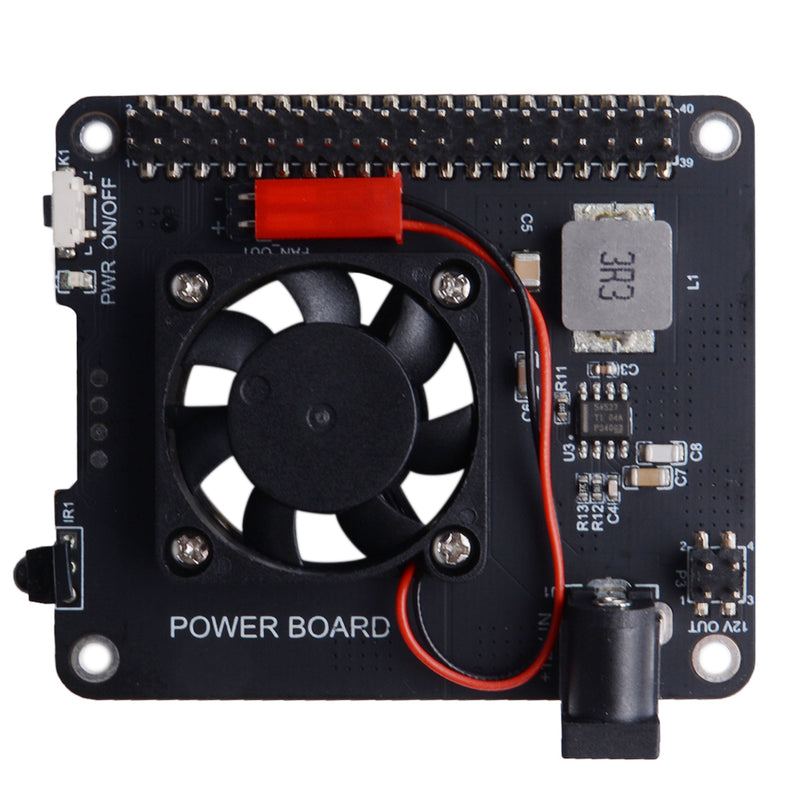 DockerPi Power Board Expansion Board With Cooling Fan For Raspberry Pi 4B/3B/3B+ / Banana Pi / Orange Pi