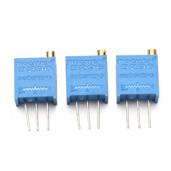 3 x 50pcs 3296W Multiturn Trimmer Resistance Potentiometer Kit