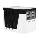 AUGIENB Global Universal Conversion Plug Socket 4 USB Travel Adapter