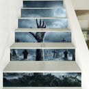 Miico LT009 Halloween Sticker Stair Sticker Novetly Sticker Removable Wall Sticker Waterproof Sticker