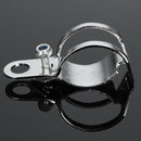 4pcs Chrome Motorcycle Front Rear Turn Signal Holder Fork Clamps Shock Bracket Cafe Racer
