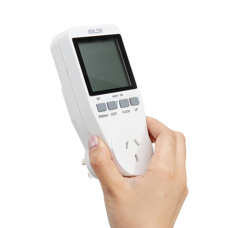Smart Socket Large Screen Power Monitor Socket AU Plug Record Cumulative Kilowatt-hour Time and Electricity Expenses.