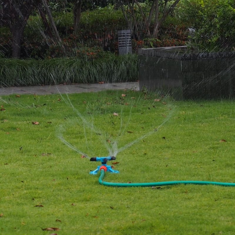 Garden Watering Tools Irrigation Law Sprinkler Automatic Three Arms 360 Degree Rotating Spray Nozzle