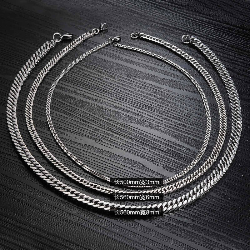 Creative Fashion Personality Coarse Mine Men's Steel Single Chain  Necklace
