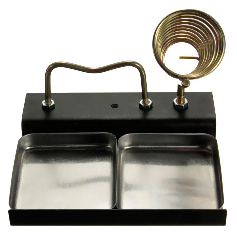 DANIU Double Metal Base Soldering Iron Gun Holder Mount Support Stand Station + Sponge