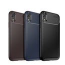 Bakeey Protective Case For iPhone XR Slim Carbon Fiber Fingerprint Resistant Soft TPU Back Cover