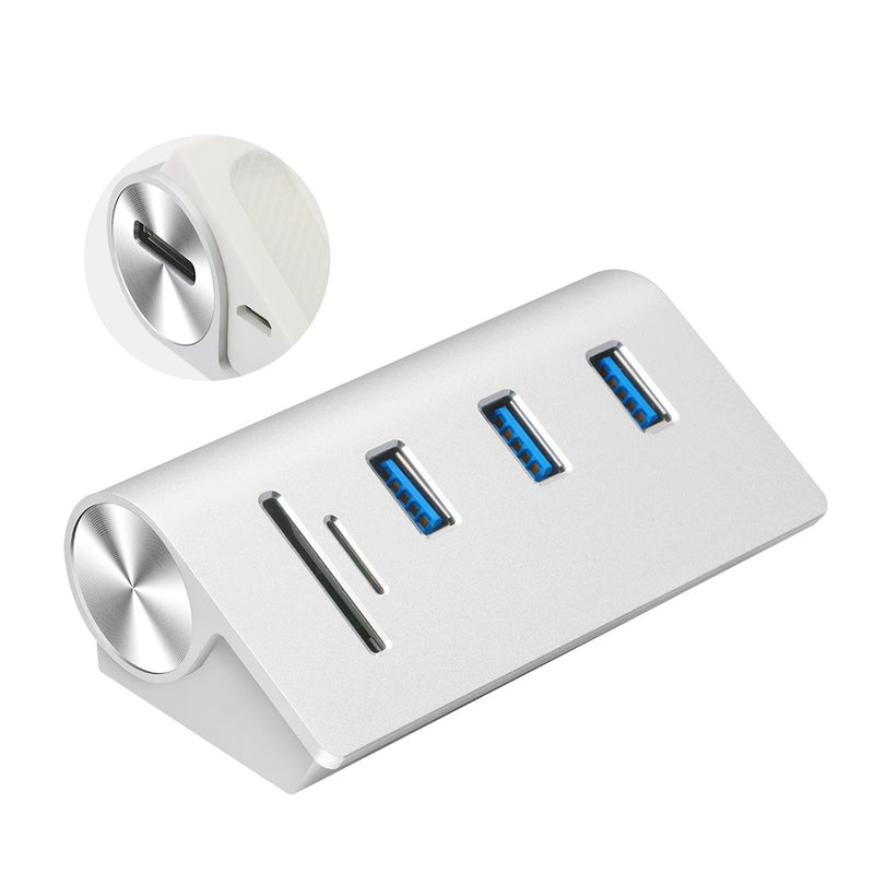 Rocketek HUB-3PC2 Aluminum USB 3.0 Hub SD / TF Card Reader USB Adapter for Phone Camera Printer U Disk
