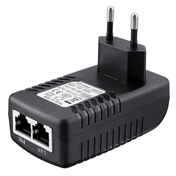 5pcs EU Plug CCTV Security 48V 0.5A 24W POE Wall Plug POE Injector Ethernet Adapter IP Camera Phone PoE Power Supply