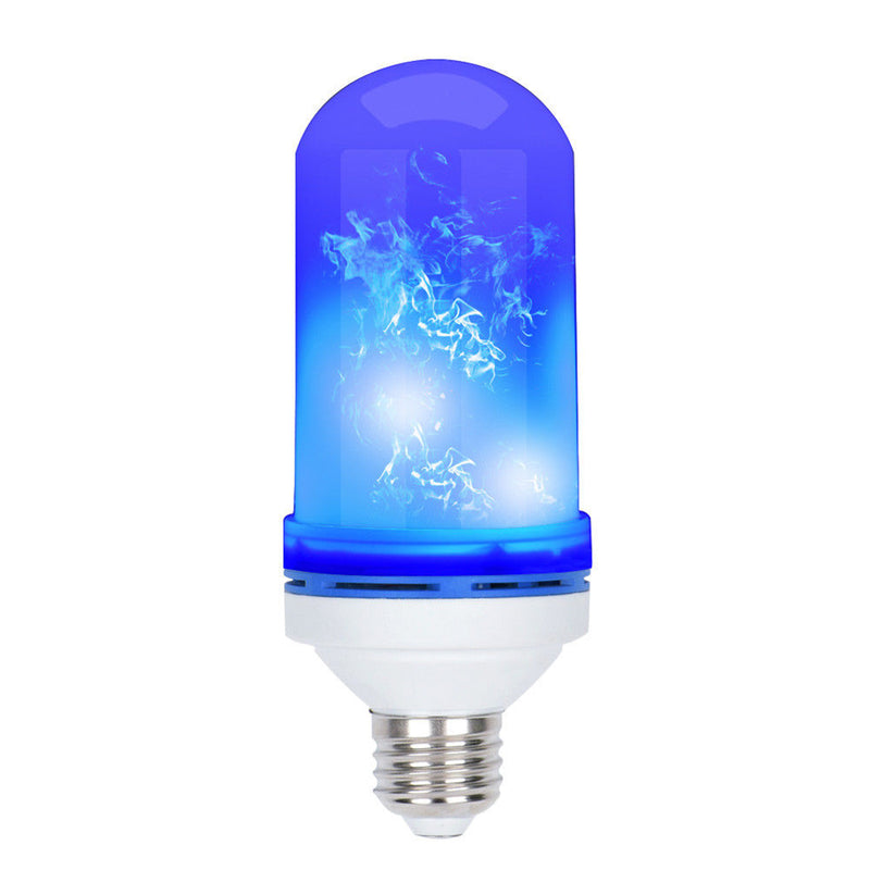 AC85-265V 4 Modes E27 Blue LED Flicker Flame Light Bulb Simulated Burning Fire Effect Festival Lamp