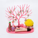 Plastic Creative Cosmetic Organizer Ring Lipstick Rack Makeup Organizer Antler Shaped Jewelry Box Necklace Display Organizer