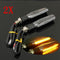 4pcs Motorcycle LED Turn Signal Indicator Blinkers Amber Light Carbon Body Shell