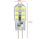 6PCS G4 Base 2W 2835 Non-dimmable Cool White Transparent 12 LED Light Bulb for Indoor Home DC12V