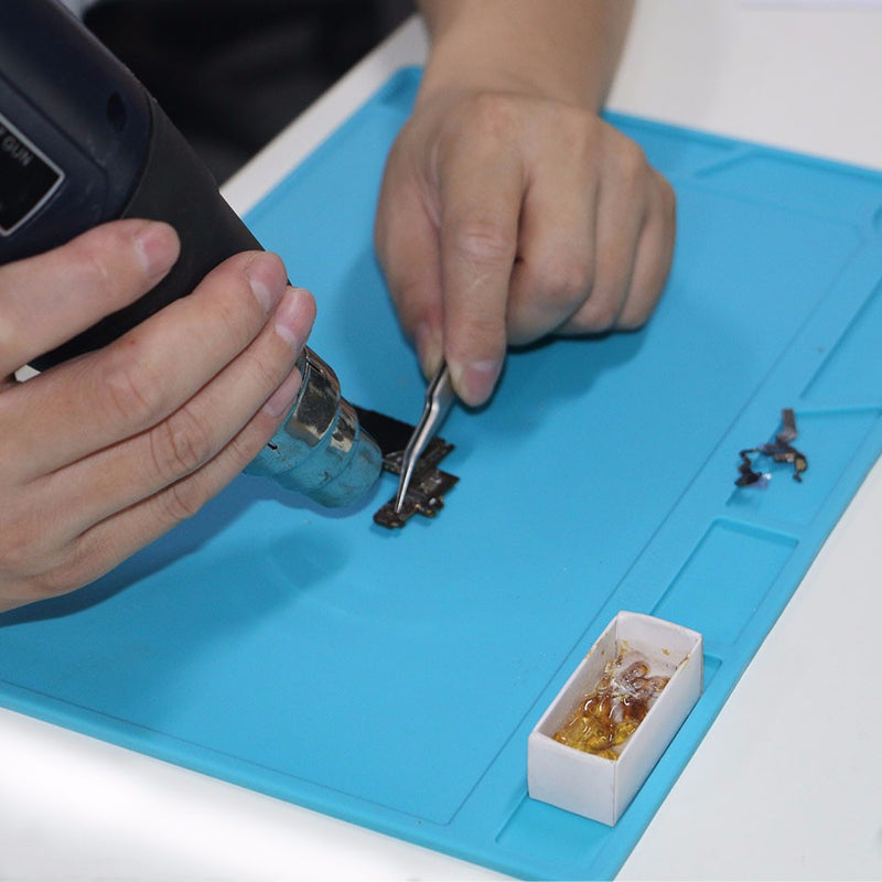 DANIU 34x23cm Heat Resistant Silicone Pad Desk Mat Maintenance Platform BGA Soldering Repair Station