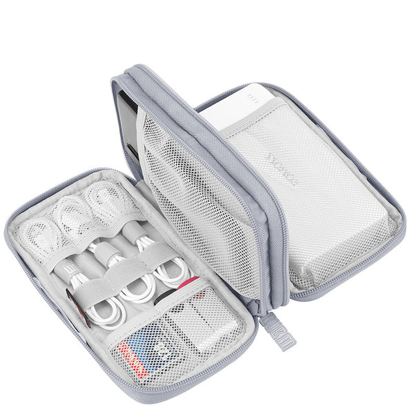 BUBM Double-layer Digital Accessories Storage Bag Charger USB Cable 20000mAh Power Bank Bag