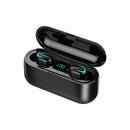TWS Wireless Stereo Hifi Earphone Dual LED display Gaming Headphone Waterproof With 2000mAh Power Bank