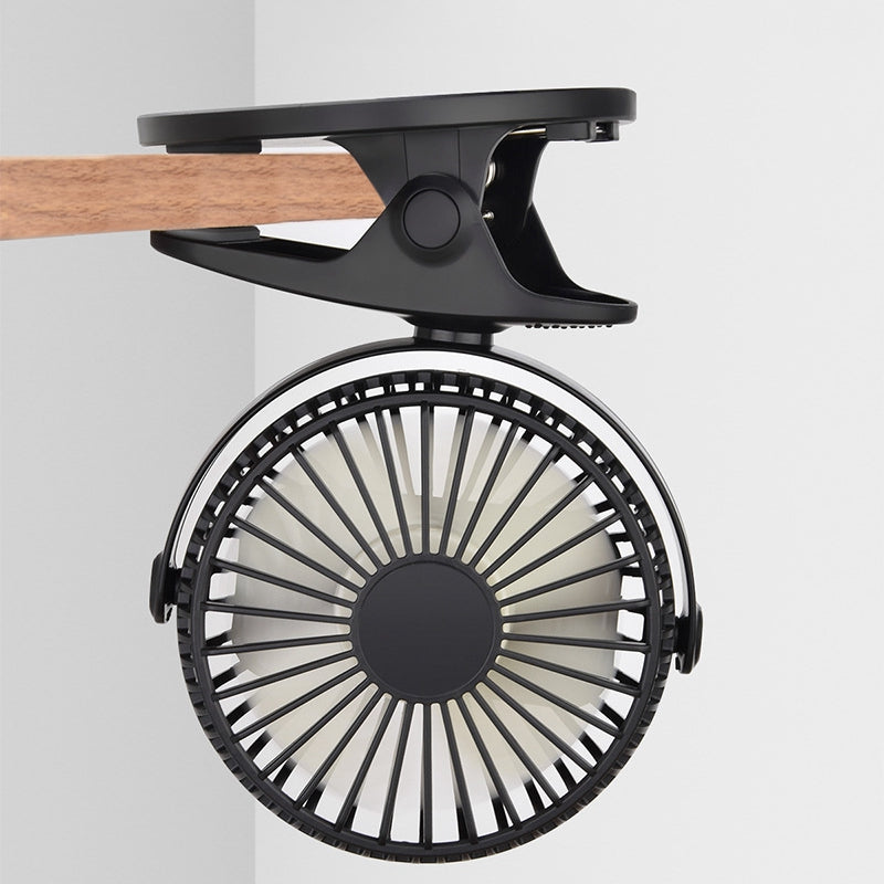 360 Rotation Mini Fan Battery Operated/USB Rechargeable Clip on Fan for Baby Stroller/Gym/Office/Study