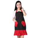 Cute Double Love Pocket Aprons Women Housewife Kitchen Cook New Tool Kitchen Waterproof Aprons