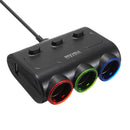 One In three USB Car Phone Car Charger With Switch