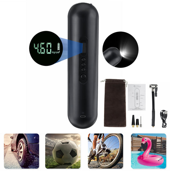 40L/min 150PSI 72W 2000mAh Air Compressor Pump Inflator Portable Digital LCD Display with LED Light Rechargeable Wireless For Automobile Car Motorcycle Bike Tire Home Toy