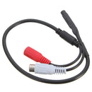 Sensitive Audio Pickup Mic Microphone Cable For CCTV Security System Covert DVR Camera