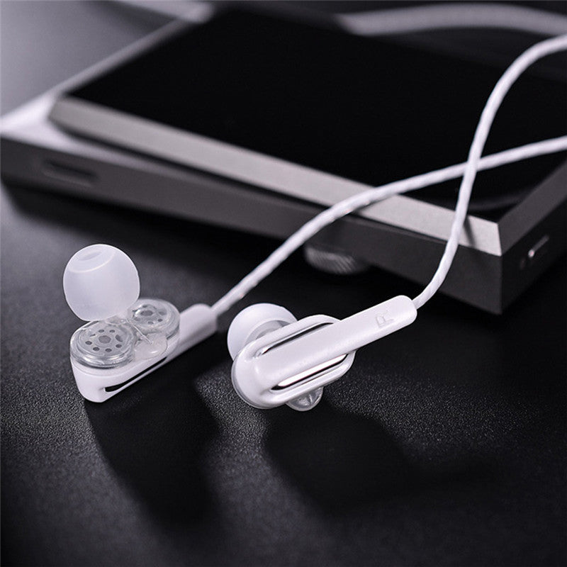 QKZ CK3 Dual Dynamic In-ear Earphone Wired Control Heavy Bass HiFi Headphone with Mic