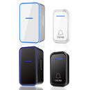 CACAZI 1 Receiver 1 Transmitter EU Plug 300M Remote Home Waterproof LED Indicator Wireless Smart Digital AC Electronic Doorbell