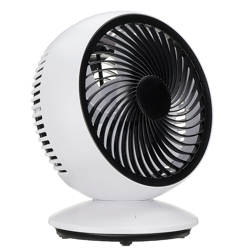 AUGIENB USB Rechargeable Portable Desk Strong Cooling Fan 270 Automatic Rotation