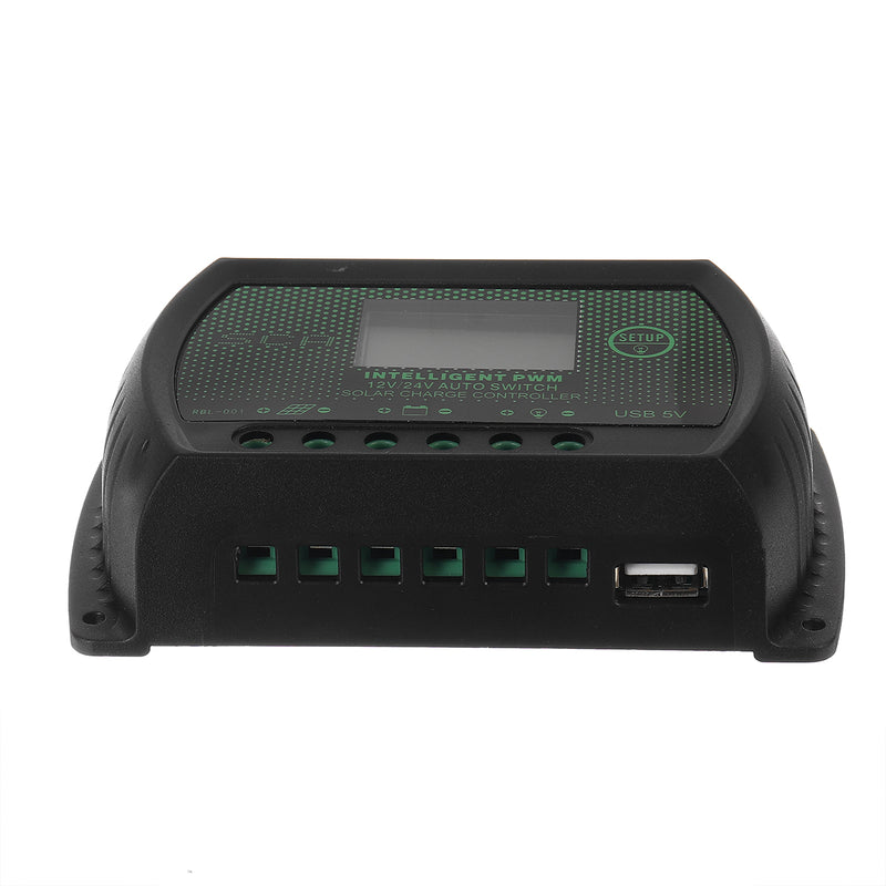 LCD Display Solar Controller 10/20/30A 12V/24V Solar Charge Controller for Solar Panel Battery