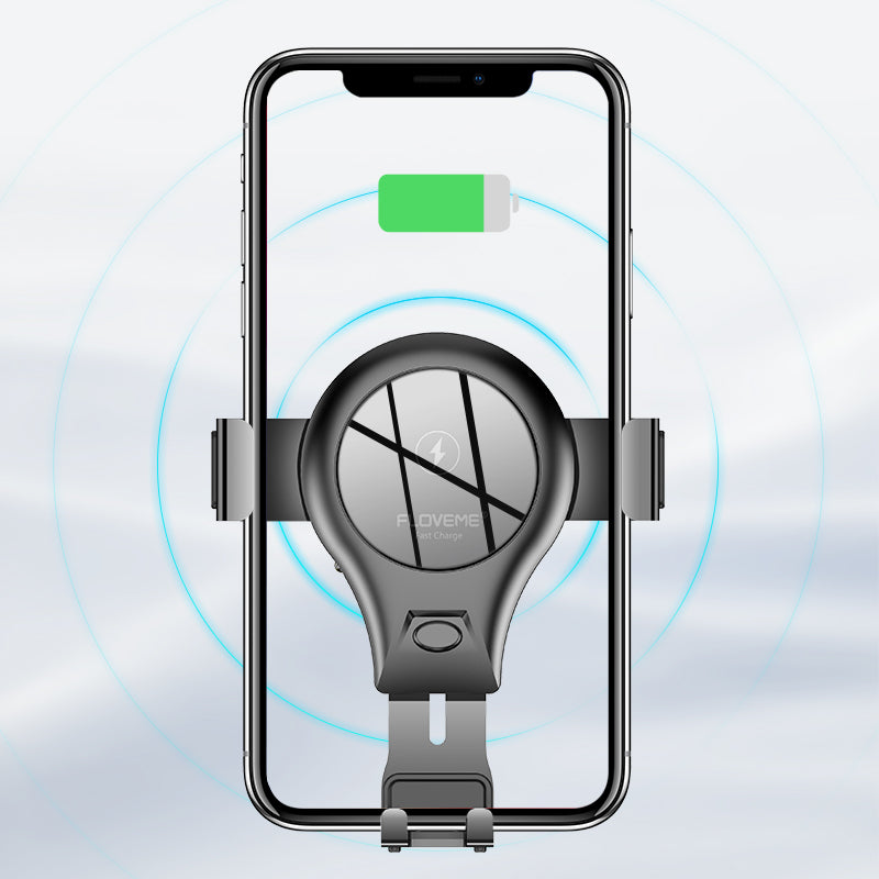 FLOVEME 10W Automatic Lock Qi Fast Wireless Car Charger Phone Holder For iPhone X Xiaomi MI8 Pocophone F1