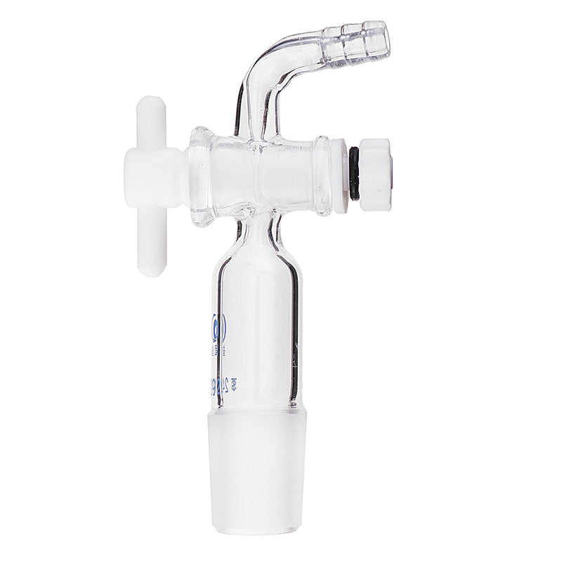 24/29Glass Adapter VacuumFlowControlAdapterwithGlassStopcockMaleGroundJointto Right AngleHoseConnection